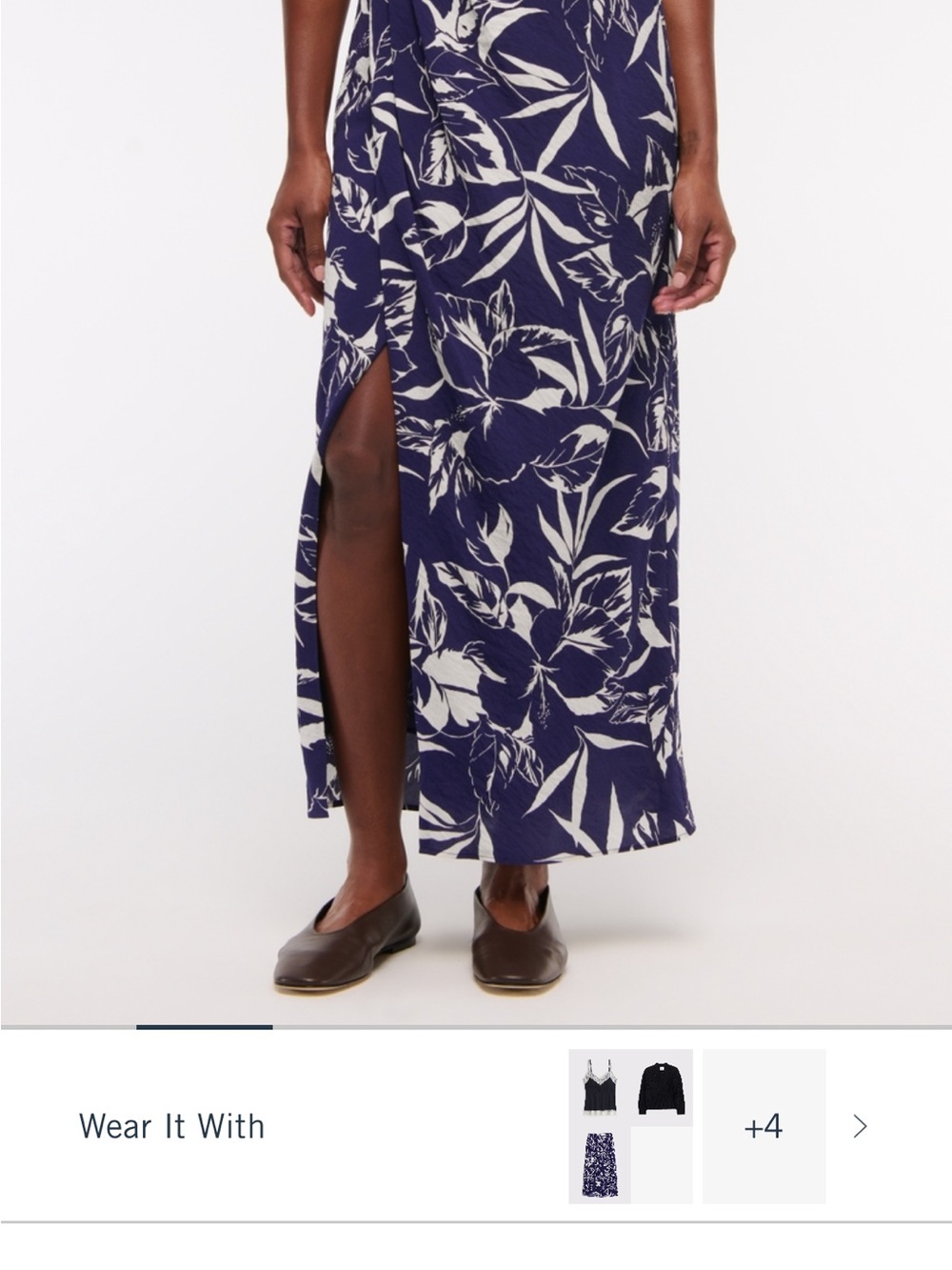 Abercrombie & Fitch Navy Floral Skirt - Picture 6 of 16